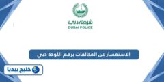 إليك الاستفسار عن المخالفات المرورية برقم اللوحة دبي 2025