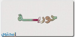 تعرف علي معنى اسم حورية (Houria) في قواميس ومعاجم اللغة العربية 2026