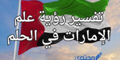 تفسير رؤية علم الإمارات في الحلم؛ يدل على التمتع بالقوة 2026
