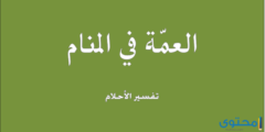 تفسير رؤية حلم العمة في المنام للعصيمي 2026