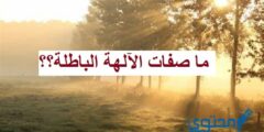 ما صفات الآلهة الباطلة – موقع محتوى 2026