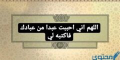 اللهم اني احببت عبدا من عبادك فاكتبه لي 2026
