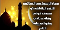دعاء النبي محمد في الطائف مكتوب 2026