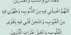 دعاء اليوم الثالث والعشرين من رمضان 1446 (اللَّهُمَّ اغْسِلْنِي فِيهِ مِنَ الذُّنُوبِ) 2026