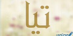 تعرف علي دلع اسم تيا Tia بالعربي والانجليزي 2026