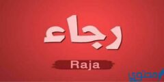 تعرف علي دلع اسم رجاء Ragaa بالعربي والانجليزي 2026