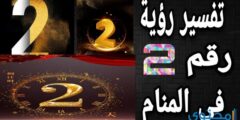 تفسير رؤية رقم 2 في المنام لابن سيرين 2026