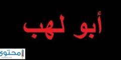 كيف مات ابو لهب – موقع محتوى 2026